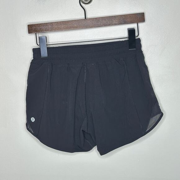 LULULEMON Hotty Hot Short *Long 4" Black Sz 6 {X40} - Picture 4 of 7